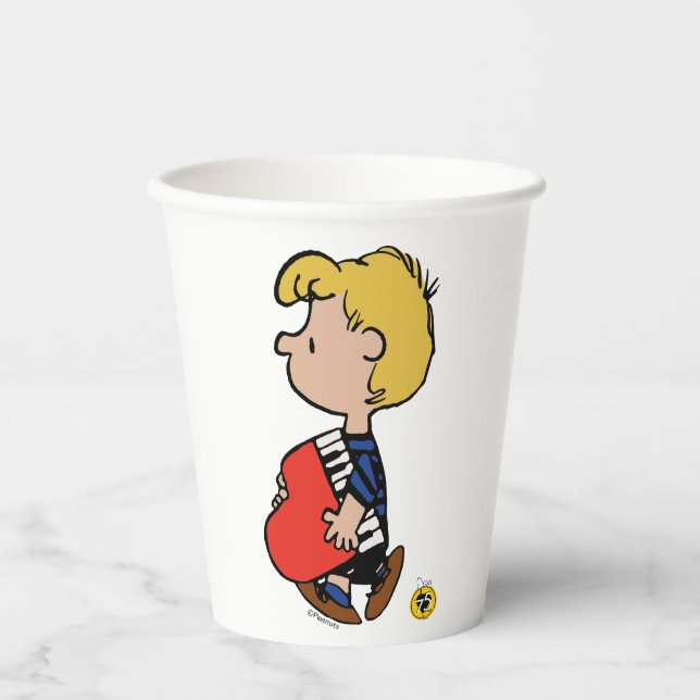 Peanuts | Schroeder Travelling Piano Paper Cups (Front)