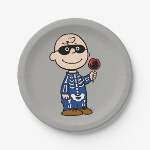 Peanuts   Skeleton Charlie Brown Paper Plate