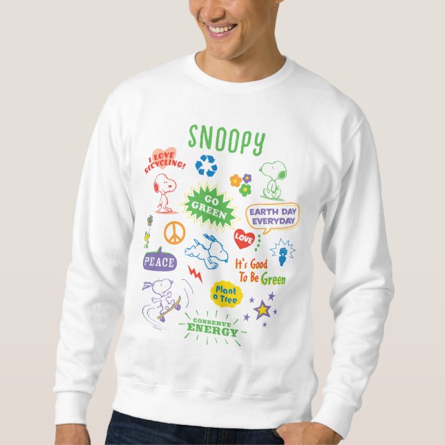 Peanuts | Snoopy All In For Recycling Sweatshirt (Front)