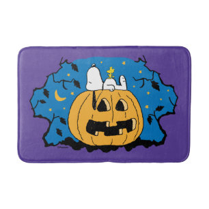 Peanuts   Snoopy and Woodstock Jack-O-Lantern Bath Mat