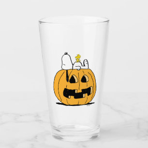 Peanuts   Snoopy and Woodstock Jack-O-Lantern Glass