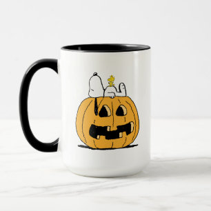 Peanuts   Snoopy and Woodstock Jack-O-Lantern Mug