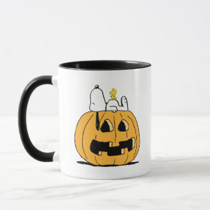 Peanuts   Snoopy and Woodstock Jack-O-Lantern Mug