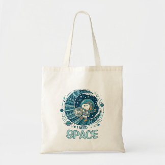 Peanuts | Snoopy Astronaut “I Need Space” Tote Bag