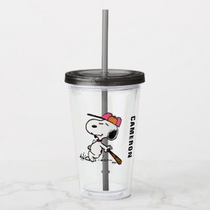 Peanuts   Snoopy at Bat Acrylic Tumbler