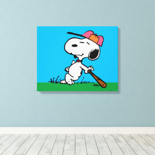 Peanuts   Snoopy at Bat Canvas Print