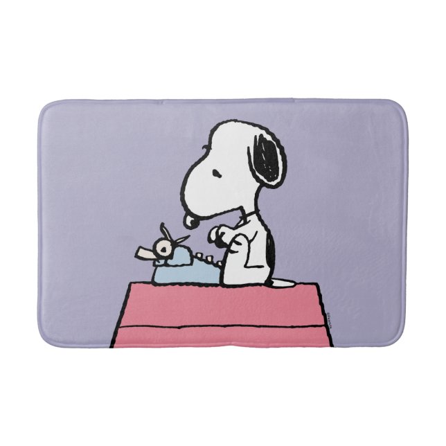Peanuts | Snoopy at the Typewriter Bath Mat (Front)