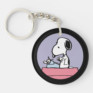 Peanuts   Snoopy at the Typewriter Key Ring