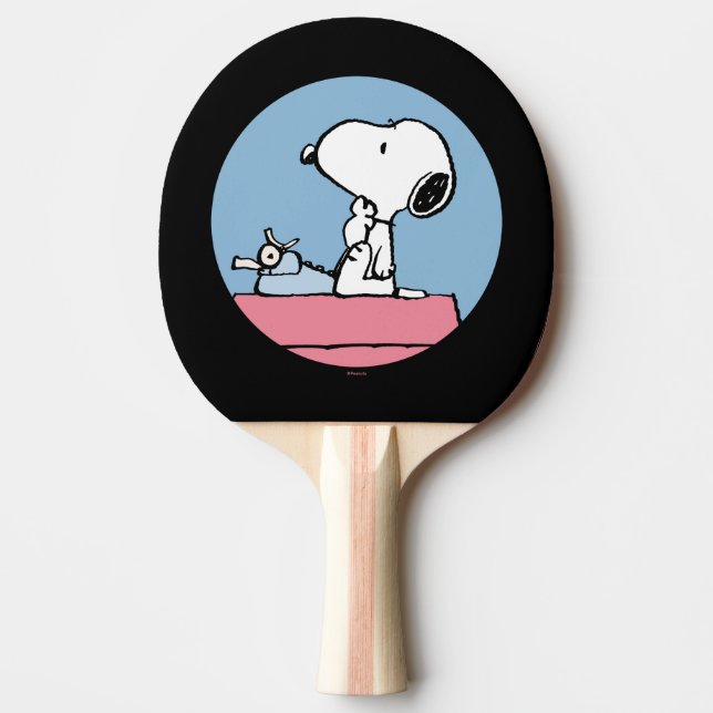 Peanuts | Snoopy at the Typewriter Ping Pong Paddle (Front)