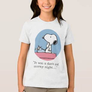 Peanuts Snoopy at the Typewriter Tri-Blend Shirt