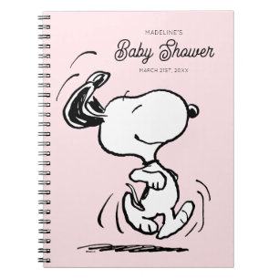 Peanuts Snoopy Baby Shower Guest & Gift List Notebook