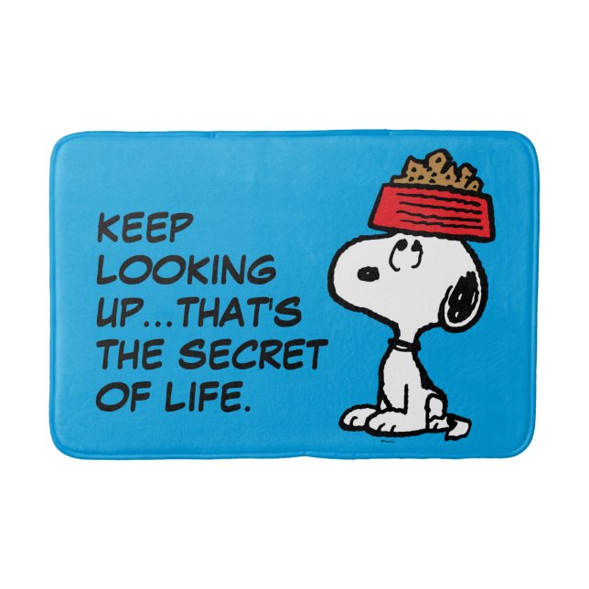 Peanuts | Snoopy Balancing His Dog Dish Bath Mat (Front)