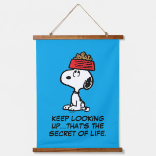 Peanuts   Snoopy Balancing His Dog Dish Hanging Tapestry