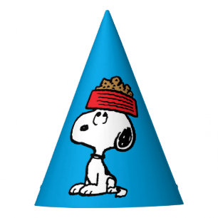 Peanuts Snoopy Balancing His Dog Dish Party Hat