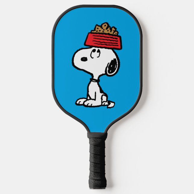 Peanuts | Snoopy Balancing His Dog Dish Pickleball Paddle (Front)