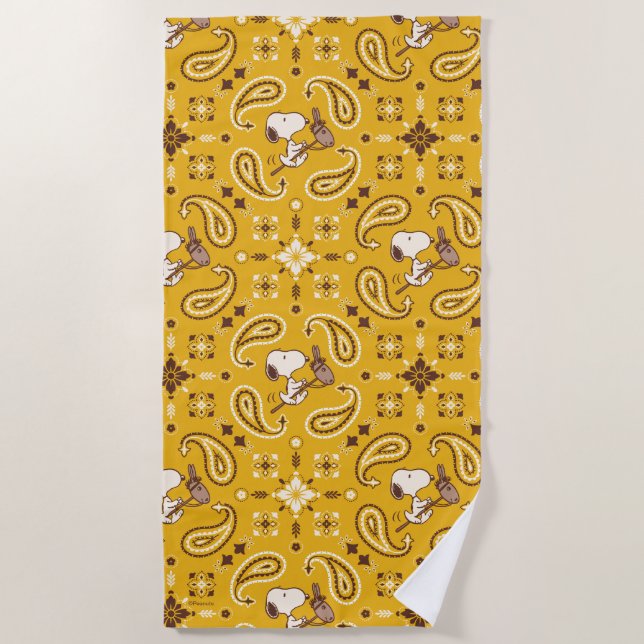 Peanuts | Snoopy Bandanna Cowboy Beach Towel (Front)
