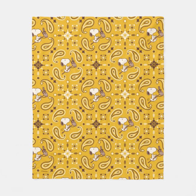 Peanuts | Snoopy Bandanna Cowboy Fleece Blanket (Front)