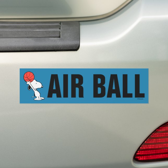 Peanuts | Snoopy Basketball Hoop Shot Bumper Sticker (On Car)
