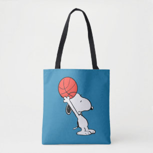 Peanuts   Snoopy Basketball Hoop Shot Tote Bag