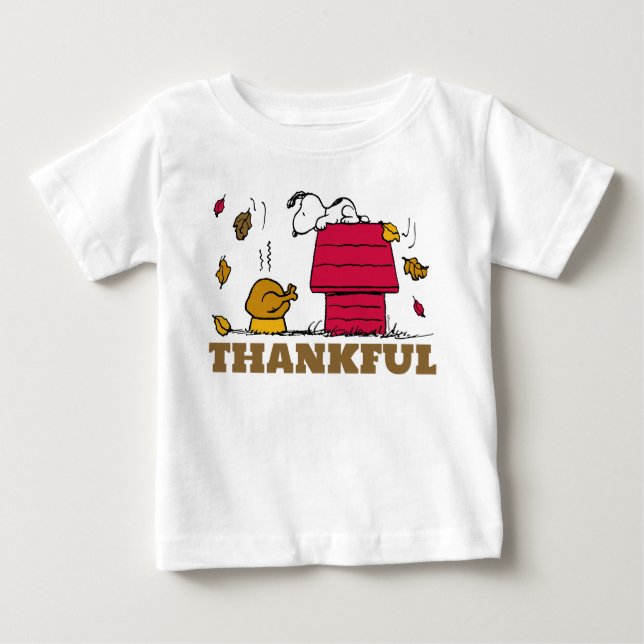 Peanuts | Snoopy Be Thankful Baby T-Shirt (Front)