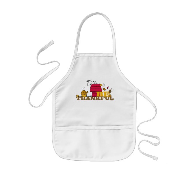 Peanuts | Snoopy Be Thankful Kids Apron (Front)