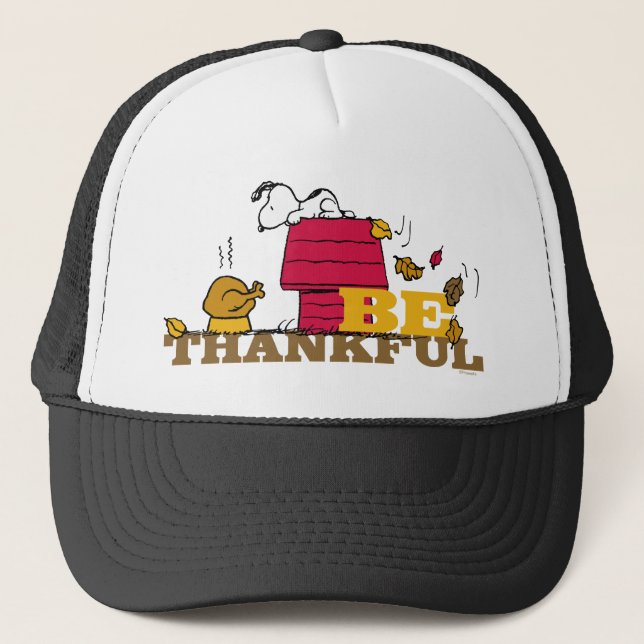 Peanuts | Snoopy Be Thankful Trucker Hat (Front)