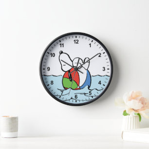Peanuts   Snoopy Beach Ball Beach Clock
