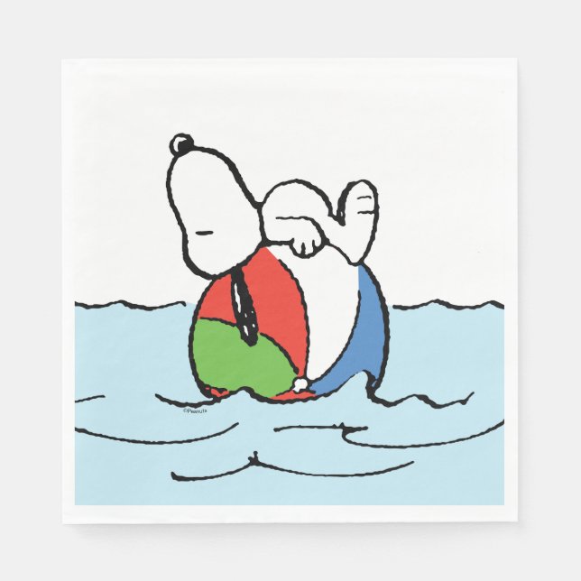 Peanuts | Snoopy Beach Ball Beach Napkin (Front)