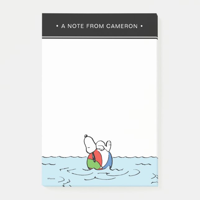 Peanuts | Snoopy Beach Ball Beach Post-it Notes (Front)