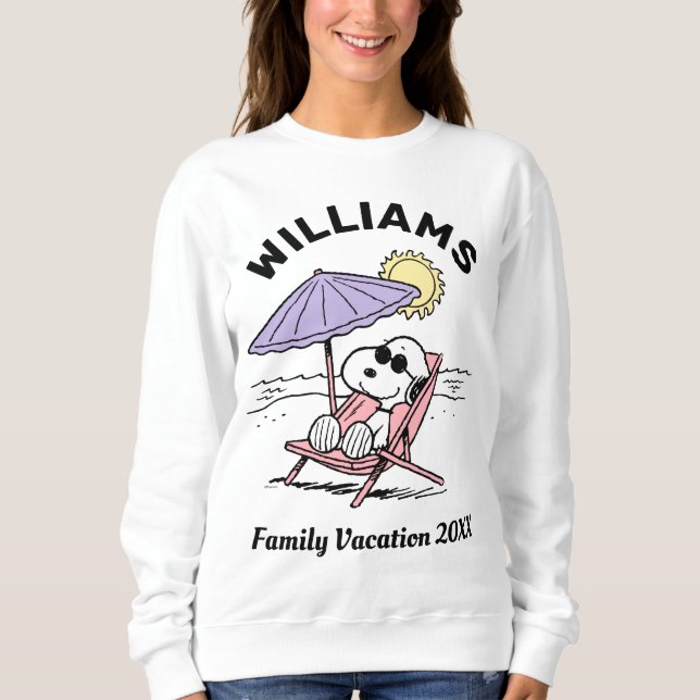 Peanuts | Snoopy Beach Family Vacation Sweatshirt (Front)