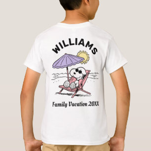 Peanuts   Snoopy Beach Family Vacation T-Shirt