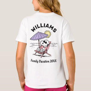 Peanuts   Snoopy Beach Family Vacation T-Shirt