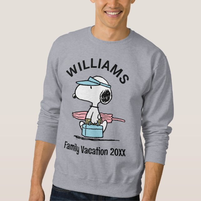 Peanuts | Snoopy Beach Walk Family Vacation Sweatshirt (Front)