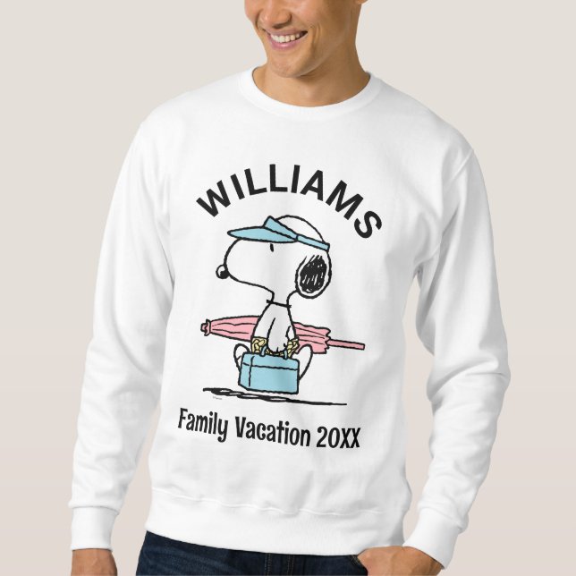 Peanuts | Snoopy Beach Walk Family Vacation Sweatshirt (Front)