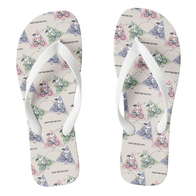 Peanuts | Snoopy Bike Ride Stats Jandals (Footbed)