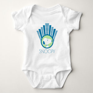 Peanuts   Snoopy Blue Deco Dreams Baby Bodysuit