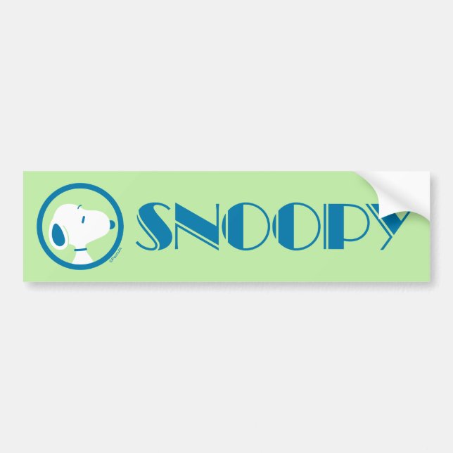 Peanuts | Snoopy Blue Deco Dreams Bumper Sticker (Front)