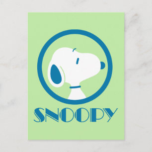 Peanuts   Snoopy Blue Deco Dreams Postcard