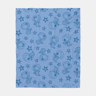 Peanuts   Snoopy Blue Space Astronaut Pattern Fleece Blanket
