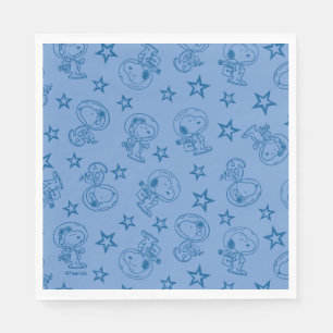 Peanuts   Snoopy Blue Space Astronaut Pattern Napkin