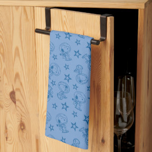 Peanuts   Snoopy Blue Space Astronaut Pattern Tea Towel
