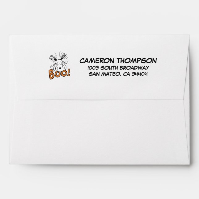 Peanuts | Snoopy Boo Envelope (Back (Top Flap))