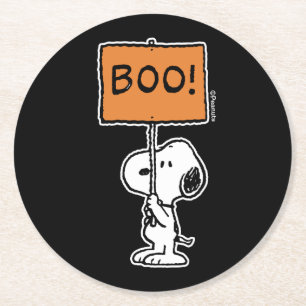 Peanuts   Snoopy Boo! Round Paper Coaster