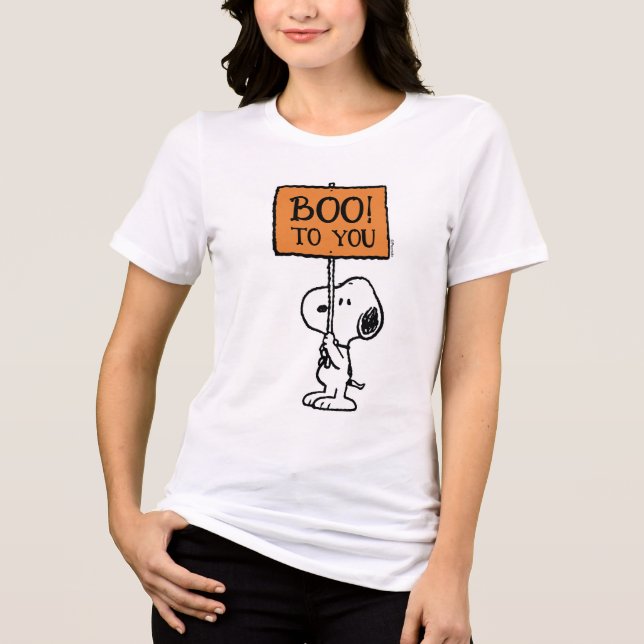 Peanuts | Snoopy Boo! Tri-Blend Shirt (Front)