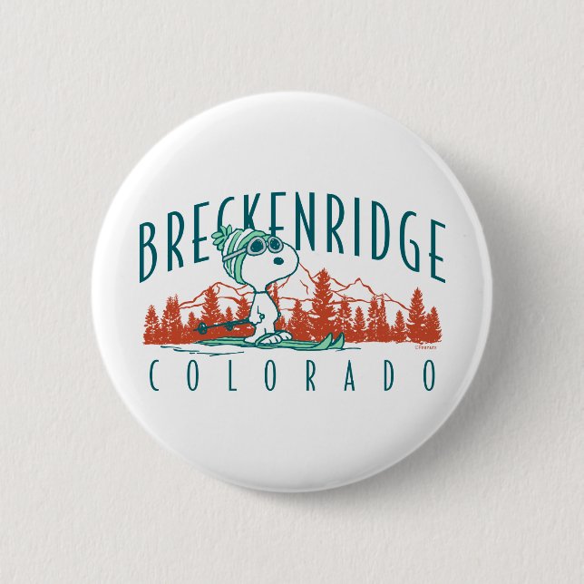 Peanuts | Snoopy Breckenridge Colorado 6 Cm Round Badge (Front)