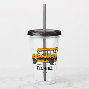Peanuts   Snoopy Bus Driver Acrylic Tumbler