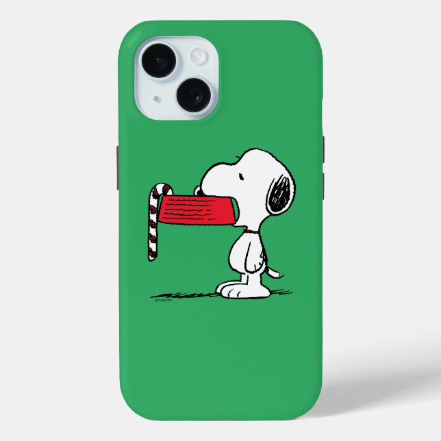 Peanuts | Snoopy Candy Cane Food Dish Case-Mate iPhone Case (Back)