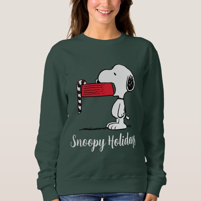 Peanuts | Snoopy Candy Cane Food Dish Sweatshirt (Front)