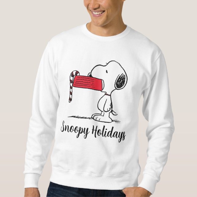 Peanuts | Snoopy Candy Cane Food Dish Sweatshirt (Front)