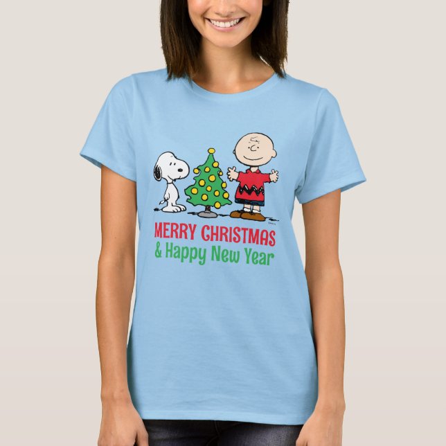 Peanuts | Snoopy & Charlie Brown Christmas Tree T-Shirt (Front)
